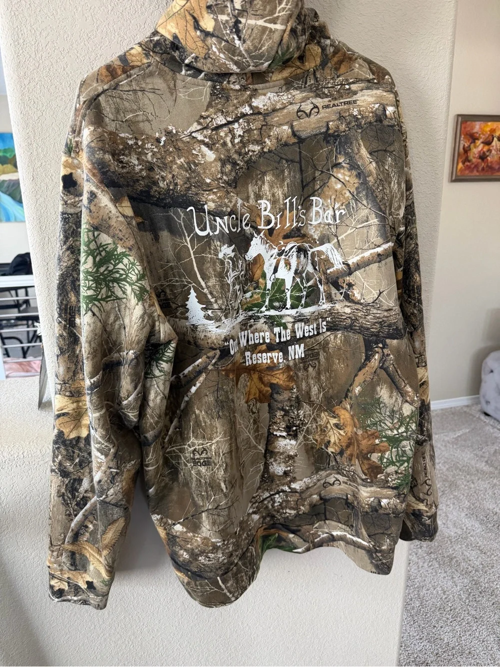 Realtree Men's Hooded Camo Performance Pullover - Brown/Green